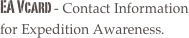 EA Vcard - Contact Information for Expedition Awareness.